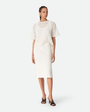 Bottega Veneta Gonna Fish - Bianco