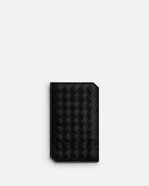 Bottega Veneta Porta Carte Verticale Intrecciato Piccolo - Nero