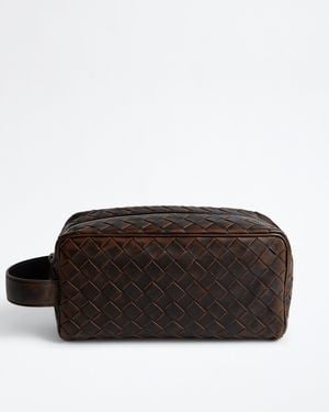 Bottega Veneta Pochette Da Viaggio Intrecciato - Marrone
