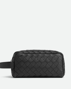 Bottega Veneta Pochette Da Viaggio Intrecciato - Nero