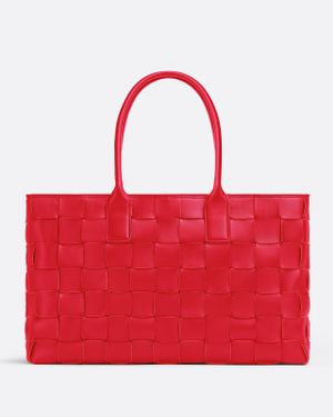 Bottega Veneta Maxi Tote Intreccio - Rosso
