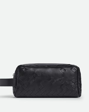 Bottega Veneta Pochette Da Viaggio Intrecciato - Nero