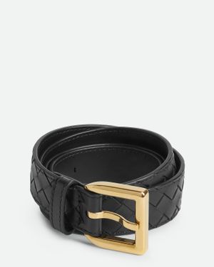 Bottega Veneta Cintura Intrecciato Piccolo - Nero