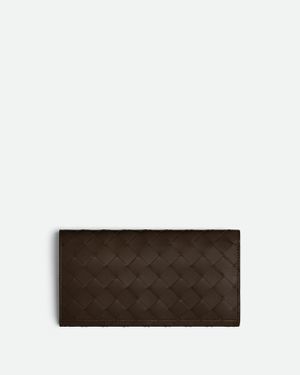 Bottega Veneta Portafoglio Lungo Con Portamonete - Marrone