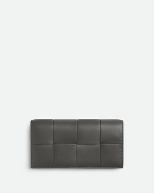 Bottega Veneta Portafoglio Cassette Con Portamonete - Grigio