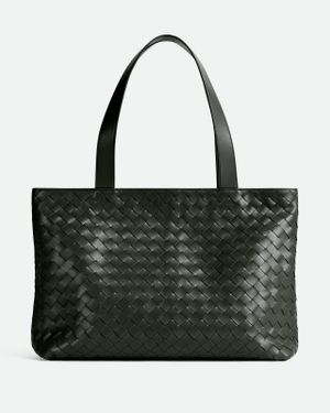 Bottega Veneta Borsa Tote Intrecciato Piccola Con Zip - Nero