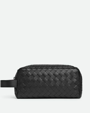Bottega Veneta Pochette Da Viaggio Intrecciato - Nero