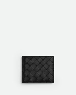 Bottega Veneta Portafoglio Intrecciato Bi-Fold - Nero