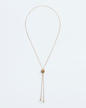 Bottega Veneta Collana Knot Scorrevole - Bianco