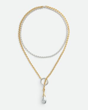 Bottega Veneta Collana A Catena Drop - Bianco