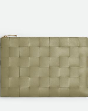 Bottega Veneta Pouch Grande Cassette Piatta - Verde