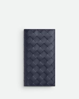 Bottega Veneta Portafoglio Intrecciato Lungo - Blu