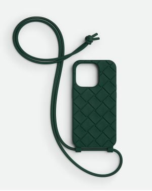 Bottega Veneta Custodia Per Iphone 14 Pro Con Tracolla - Verde