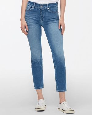 7 For All Mankind Roxanne Ankle Crop Stretch Jeans - Blue