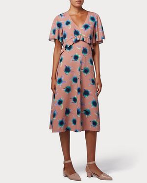 Paul Smith Floral V-Neck Midi Dress - Red