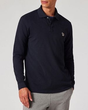Paul Smith Long Sleeve Polo Shirt - Blue