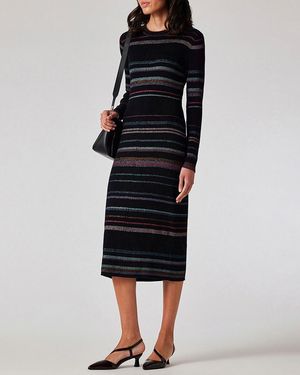 Paul Smith Striped Knitted Dress - Black