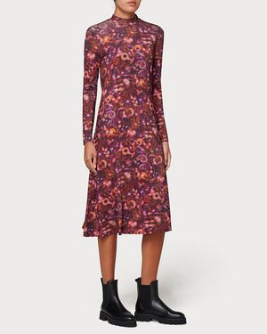 Paul Smith Multi Patterned Midi Dress - Red