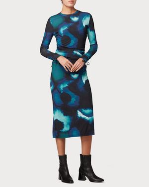 Paul Smith And Patterned Midi Dress - Blue
