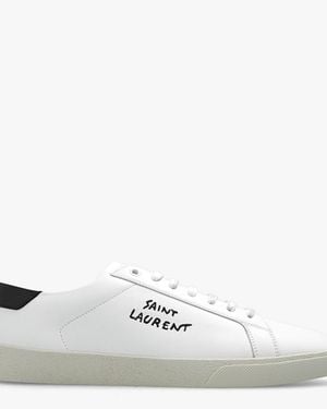 Saint Laurent Lather Court Classic Trainers - White