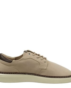 GANT Lyocell Taupe San Prep Low Lace Trainer - Brown