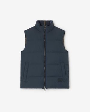 Burberry Reversible Puffer Gilet - Blue