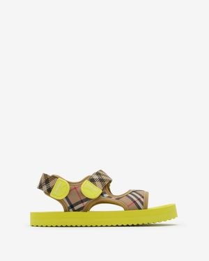 Burberry Childrens Check Sandals - Yellow