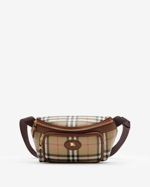 Burberry Check Belt Bag - Marron