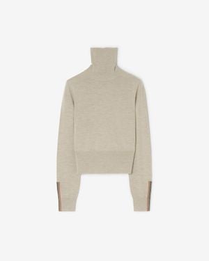 Burberry Wool Rollneck Sweater - Natural