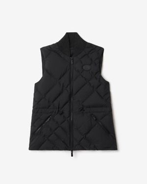 Burberry Check-Stitch Nylon Devonside Gilet - Black