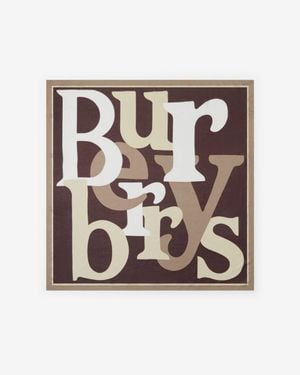 Burberry Block Print Cotton Silk Scarf - Multicolor