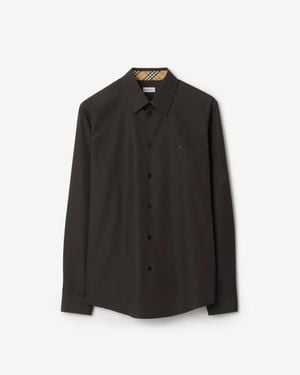 Burberry Regular Fit Cotton Poplin Shirt - Black