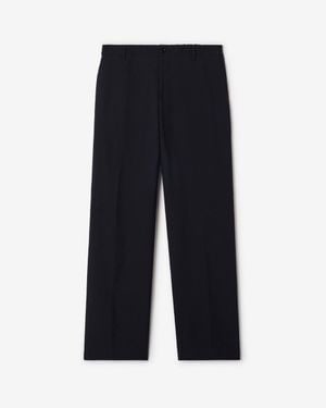 Burberry Cotton Linen Tailored Pants - Blue