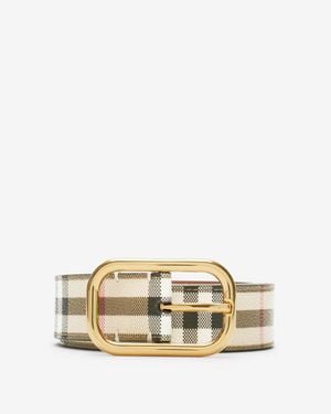 Burberry Check Belt - Braun