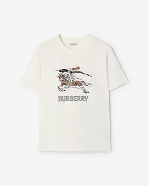 Burberry Ekd Sketch Cotton T-Shirt - White