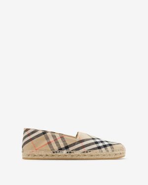 Burberry Check Mews Espadrilles​ - Natural