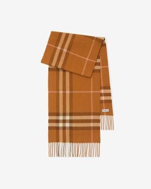 Burberry Check Cashmere Scarf - Braun