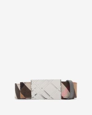 Burberry Reversible Engraved Check Belt - Multicolor