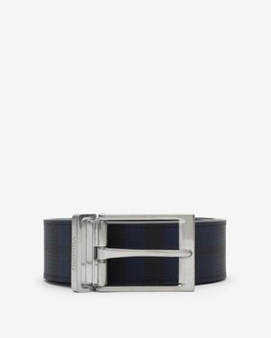 Burberry Reversible Check Belt - Blue