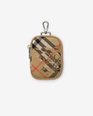 Burberry Check Zip Wallet - Metallic