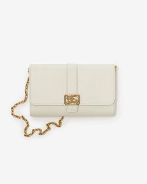 Burberry Rider Chain Strap Wallet - Weiß