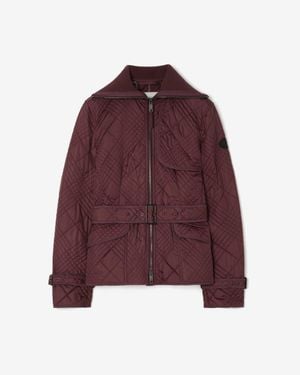 Burberry Micro Check-Stitch Nylon Abbeydale Jacket - Violet