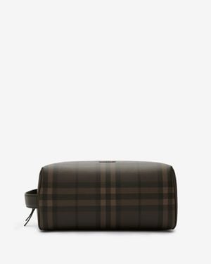 Burberry Check Travel Pouch - Black