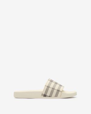 Burberry Burberry Check-Pattern Slide - Natural