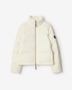 Burberry Cashmere Ambleside Puffer Jacket - Natural