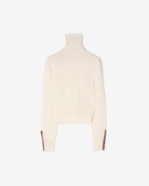 Burberry Wool Rollneck Sweater - White