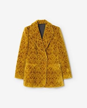 Burberry Baroque Velvet Blazer - Yellow