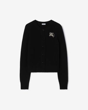Burberry Knight Wool Cashmere Cardigan - Noir