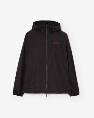 Burberry Heart Knight Nylon Clapton Hooded Jacket - Black
