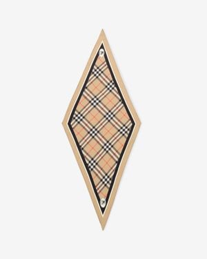 Burberry Check Knight Stamp Silk Scarf - Metallic